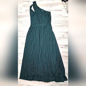 New.Women's Large Greem long BTFBM one Shoulder strap dress